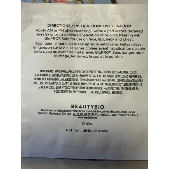 Beauty Bio BeautyBio - The Residue Eraser - 15 Daily Skin Travel Clarifying Pads - Picture 2 of 4